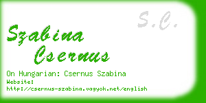 szabina csernus business card